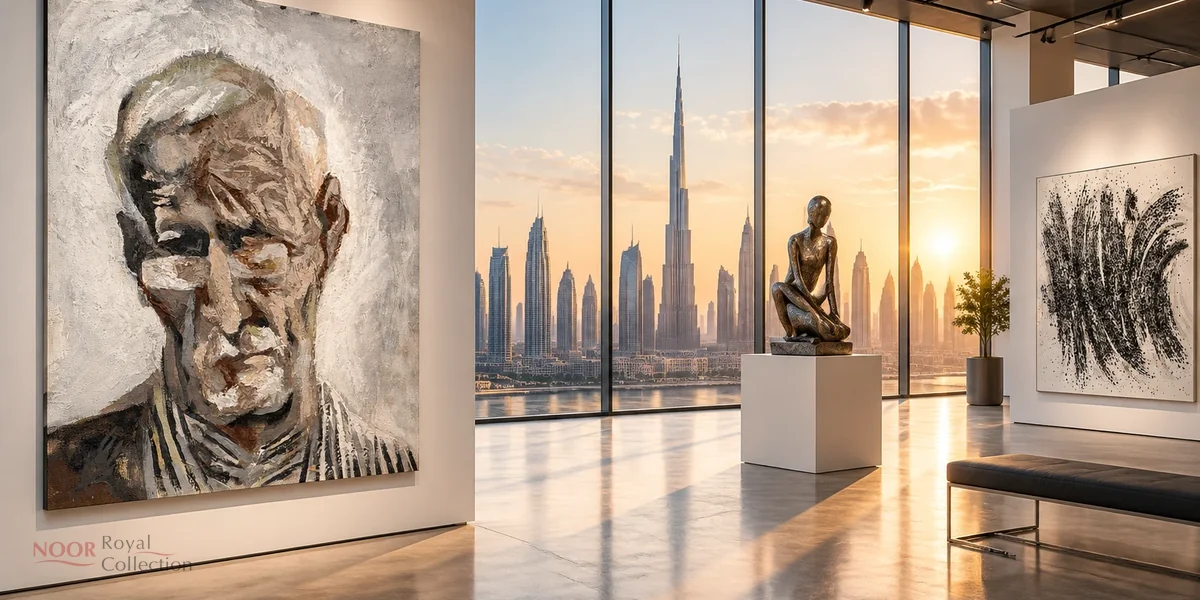 Dubai's position as an international city has helped connect different art communities. Collectors can encounter work from the Middle East, South Asia, Africa, Europe, and other regions without necessarily traveling between multiple countries.